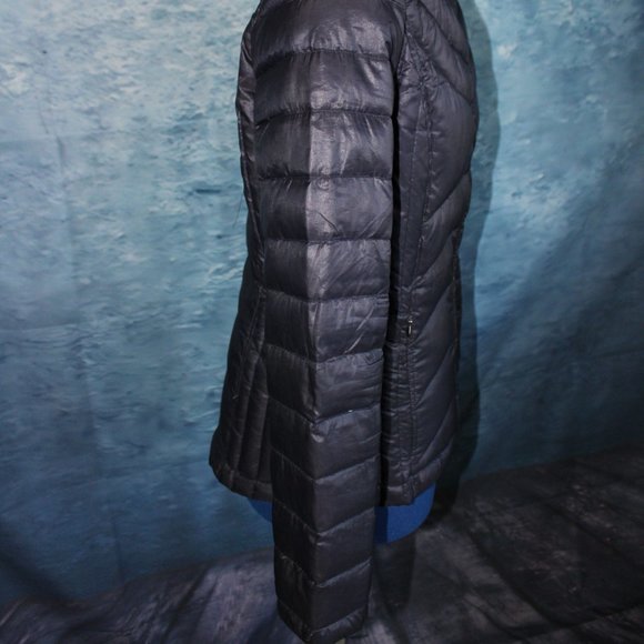 Andrew Marc Premium Down Packable Quilted Navy Hooded Full Zip Puffer Jacket ~S~ - Picture 7 of 12
